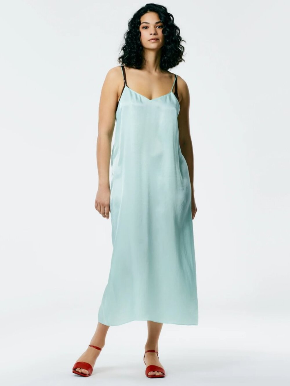 Tibi Cami Slip in Mint, size 14